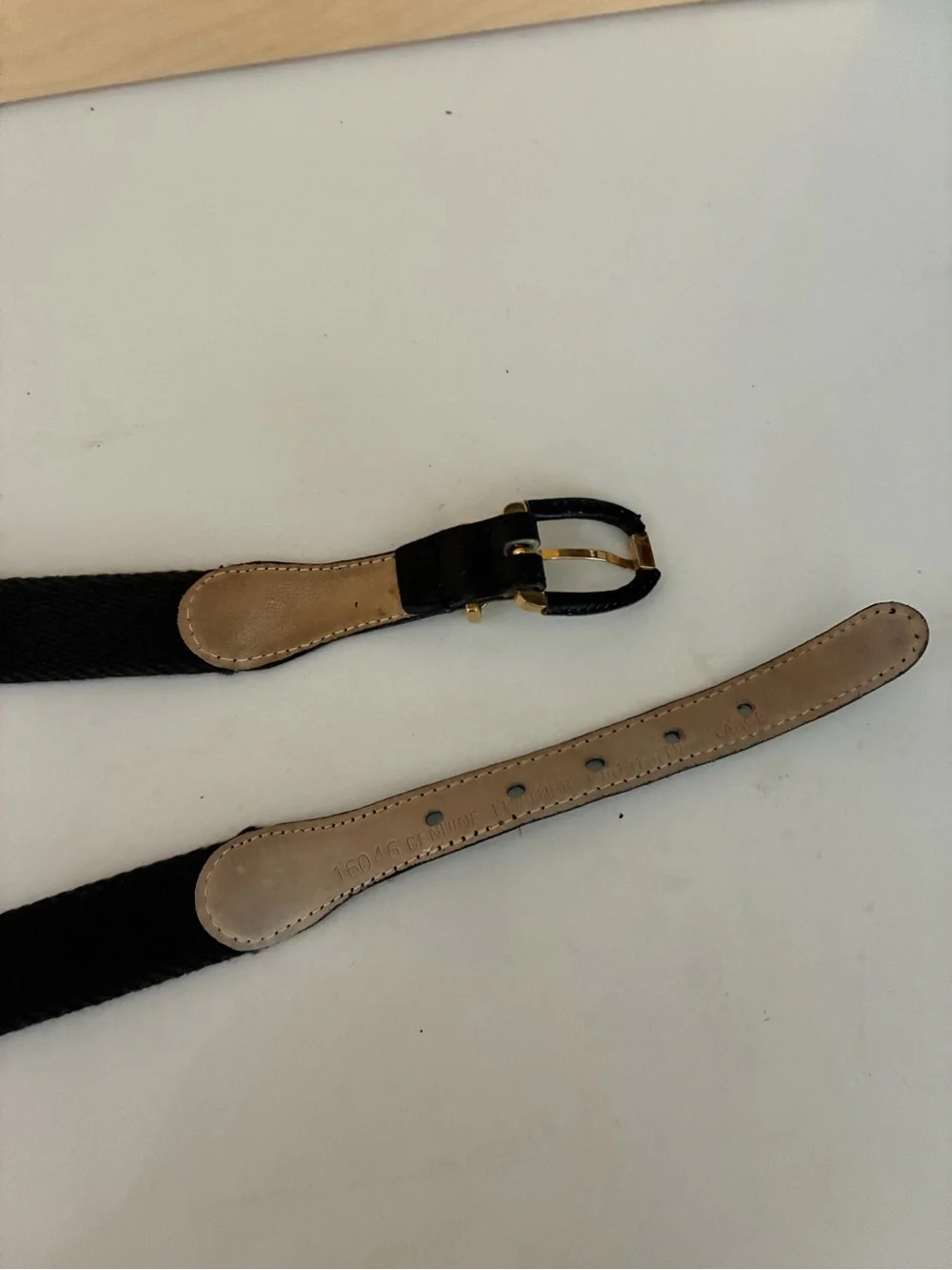 Dior Black Leather Belt with Gold Tone Hardware